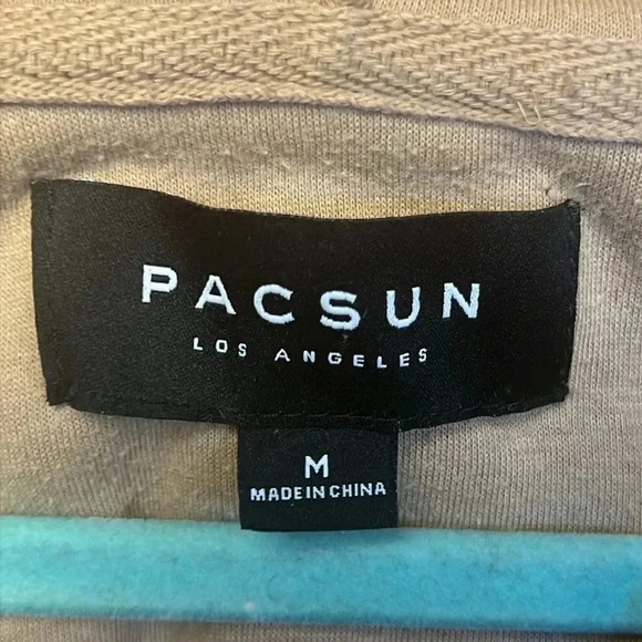 WOMENS PACSUN 1/4 zip‎ Fuzzy hooded sweatshirt.  Size Medium. - Picture 4 of 7